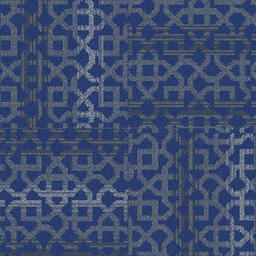 Eastern Delights - Lattice Blue / Interface / Boucle (lussenpool) / 50 cm x 50 cm / Blauw
