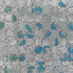 NY+LON Streets Broome Street Green/Blue 3.000 / Interface / Boucle (lussenpool) / 50 cm x 50 cm / Blauw, Grijs, Groen