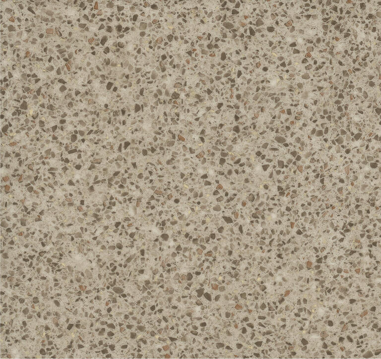 LVT In The Mix Terrazzo PVC Canyon / Interface / PVC/LVT / 50 cm x 50 cm / Bruin, Beige