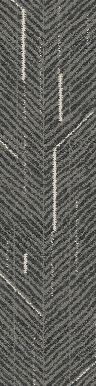 Angular Times Charcoal / Interface / Boucle (lussenpool) / 25 cm x 100 cm / Zwart, Grijs