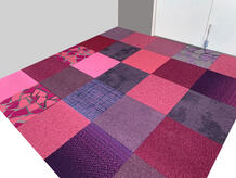 De nieuwste kleur uit de Heuga & Interface Shuffle It collectie, Shades of Pink & Purple deze kunt u online bestellen in onze webshop, wij maken dan een mooie mix voor u.